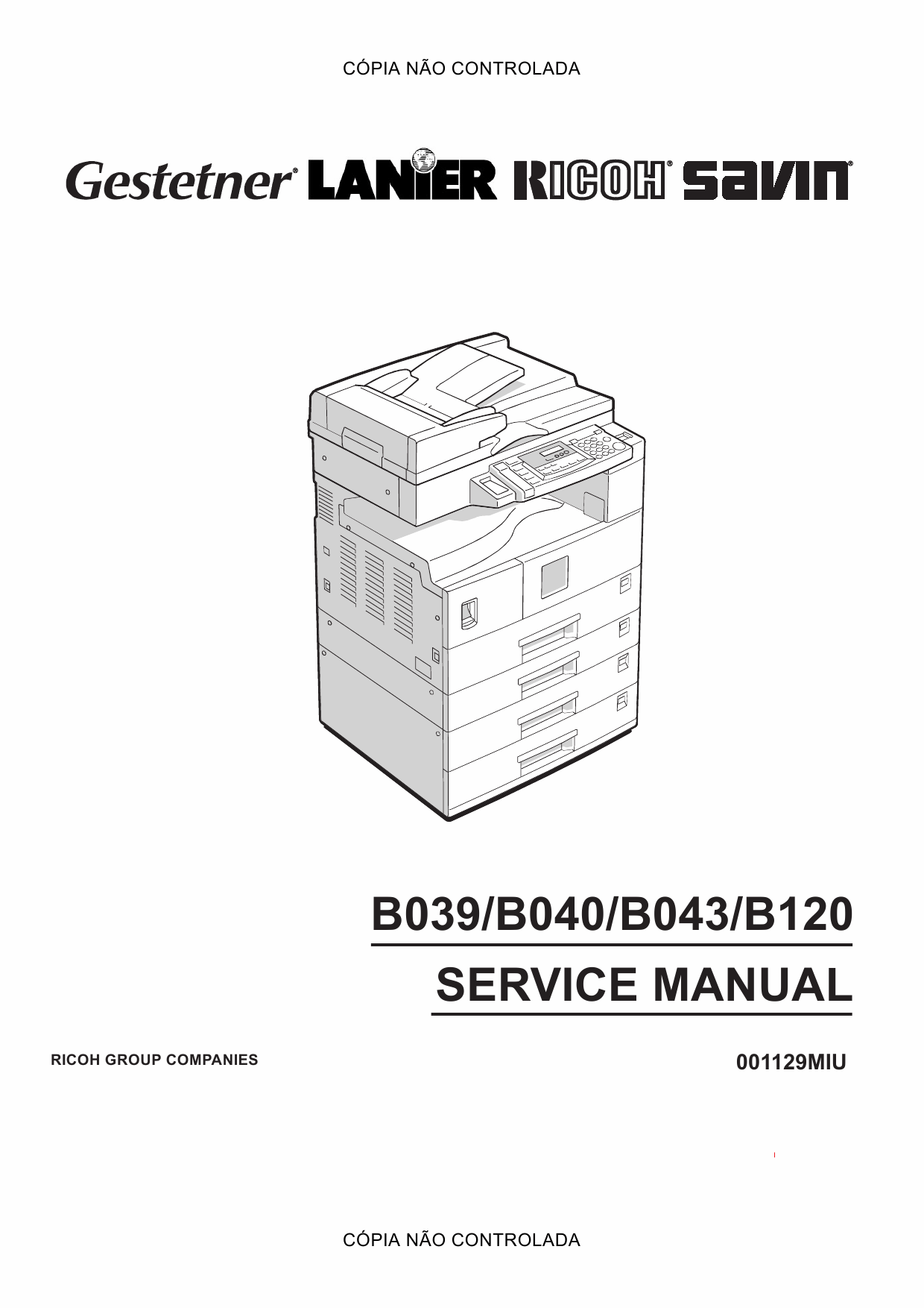 RICOH Aficio 1015 1018 1018D 1113 B039 B040 B043 B120 Service Manual-1